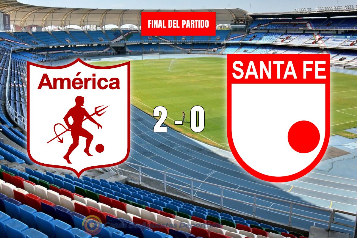 América de Cali 2 – 0 Santa Fe – Clara victoria para ‘los diablos rojos’