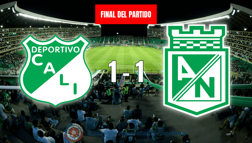 Atlético Nacional arrebata un punto a Deportivo Cali en partido de alta tensión