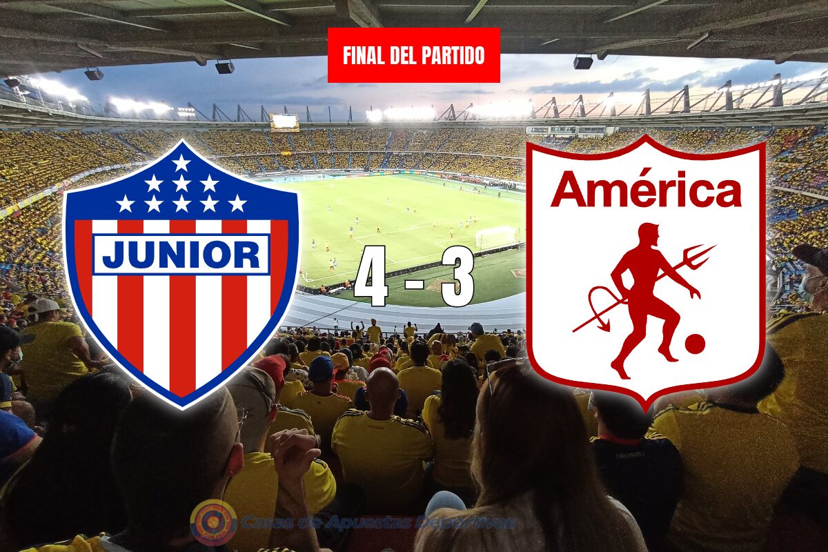 Junior vs. América de Cali – Un emocionante partido lleno de goles y expulsión