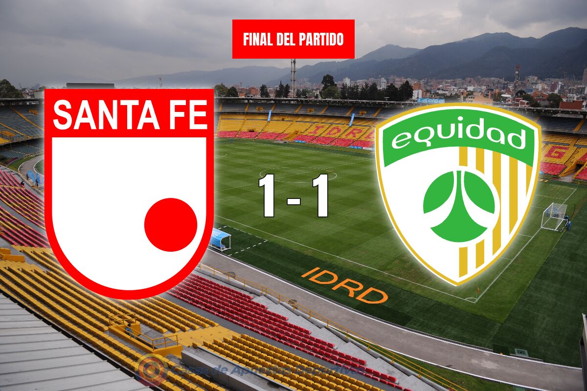 Santa Fe y La Equidad empatan a un gol en emocionante duelo capitalino