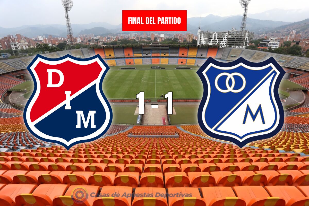 Independiente Medellín 1-1 Millonarios – Empate con sabor a derrota para ‘el poderoso’