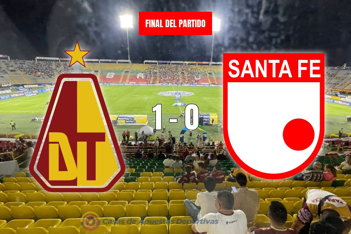 Deportes Tolima vs Santa Fe – Victoria ajustada en casa