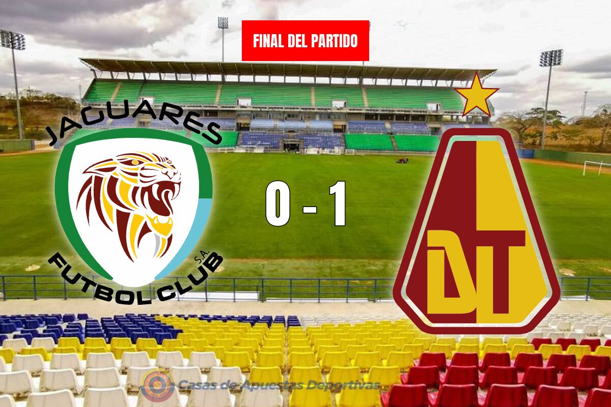 Jaguares 0-1 Deportes Tolima – Quinto triunfo seguido de ‘los pijaos’ los acerca a los cuadrangulares