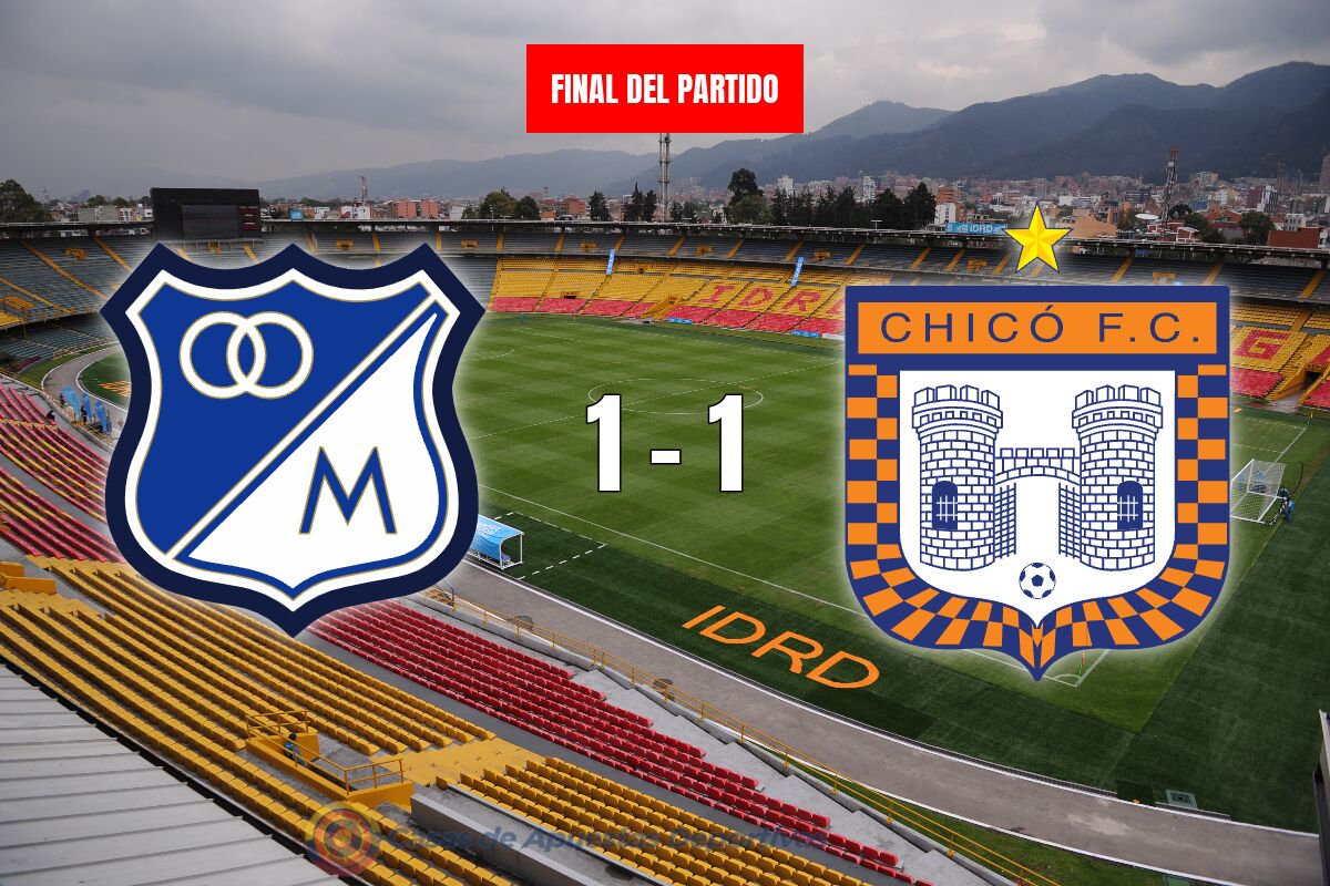 Millonarios vs Chico – La emoción del empate