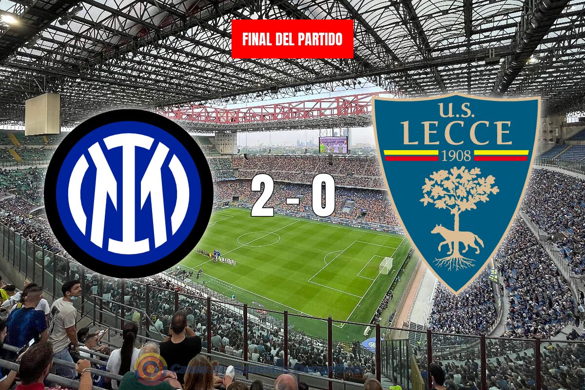 Inter hace la tarea (2-0) frente al Lecce y sigue en la cima de la Serie A