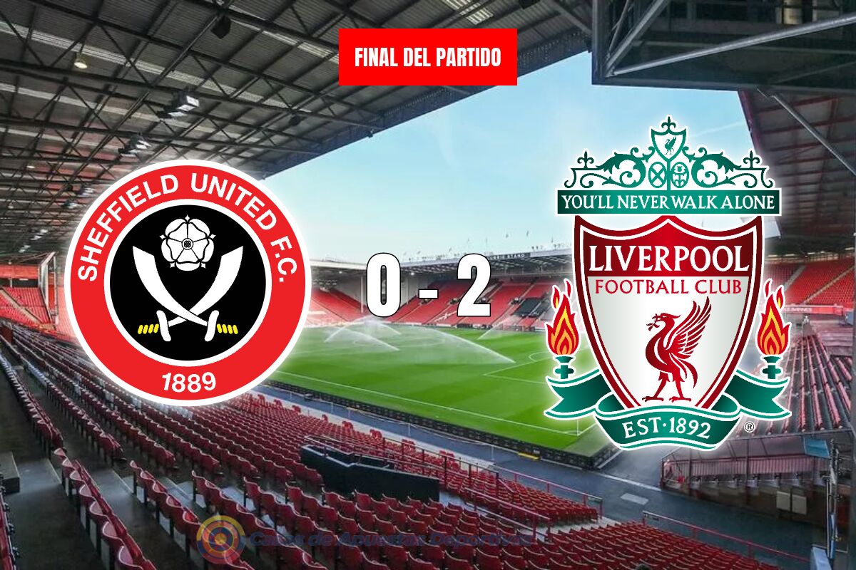 Liverpool vence 0-2 al Sheffield United y mantiene el acecho al líder