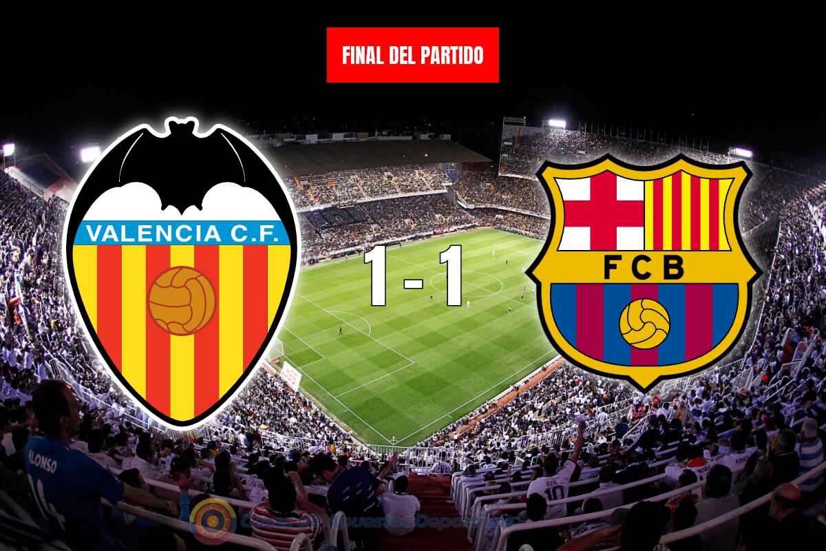 Valencia vs Barcelona – Tablas en Mestalla